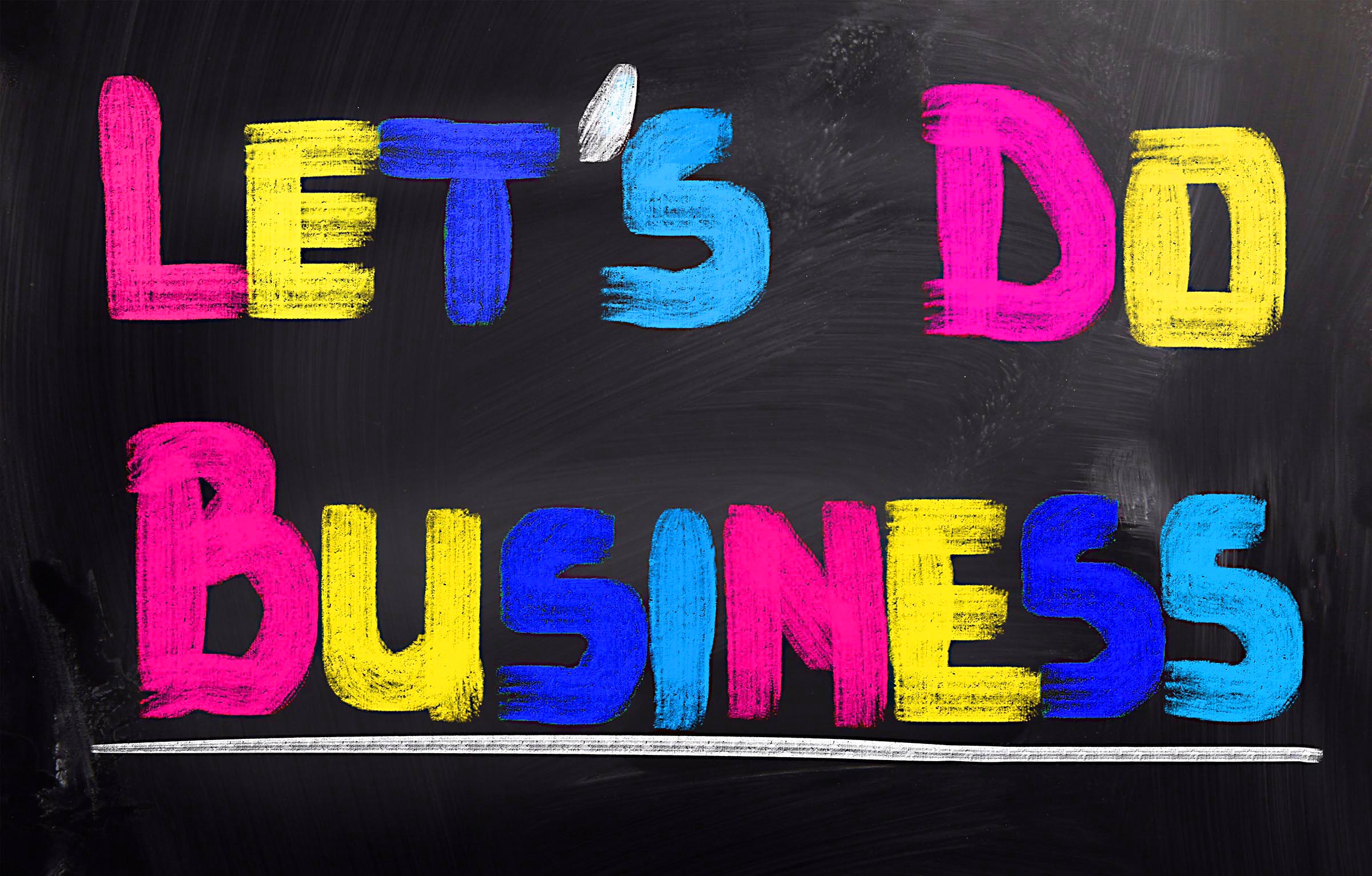 Image that says Let's do business