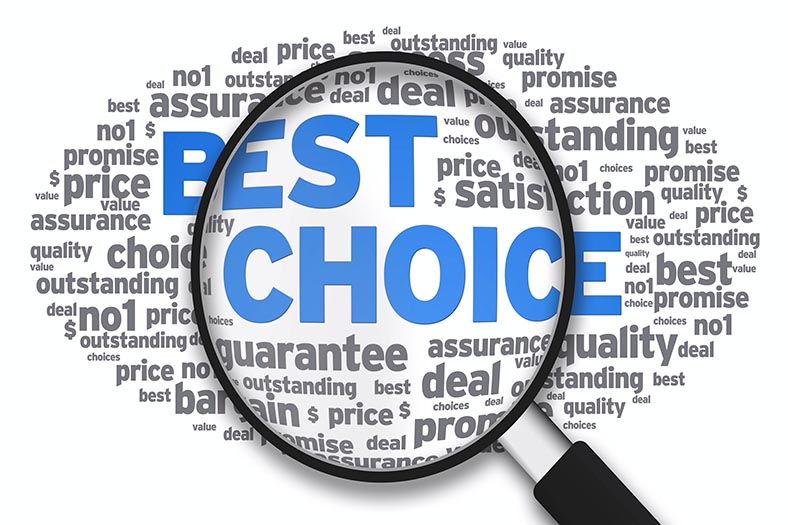 Image that says best choice