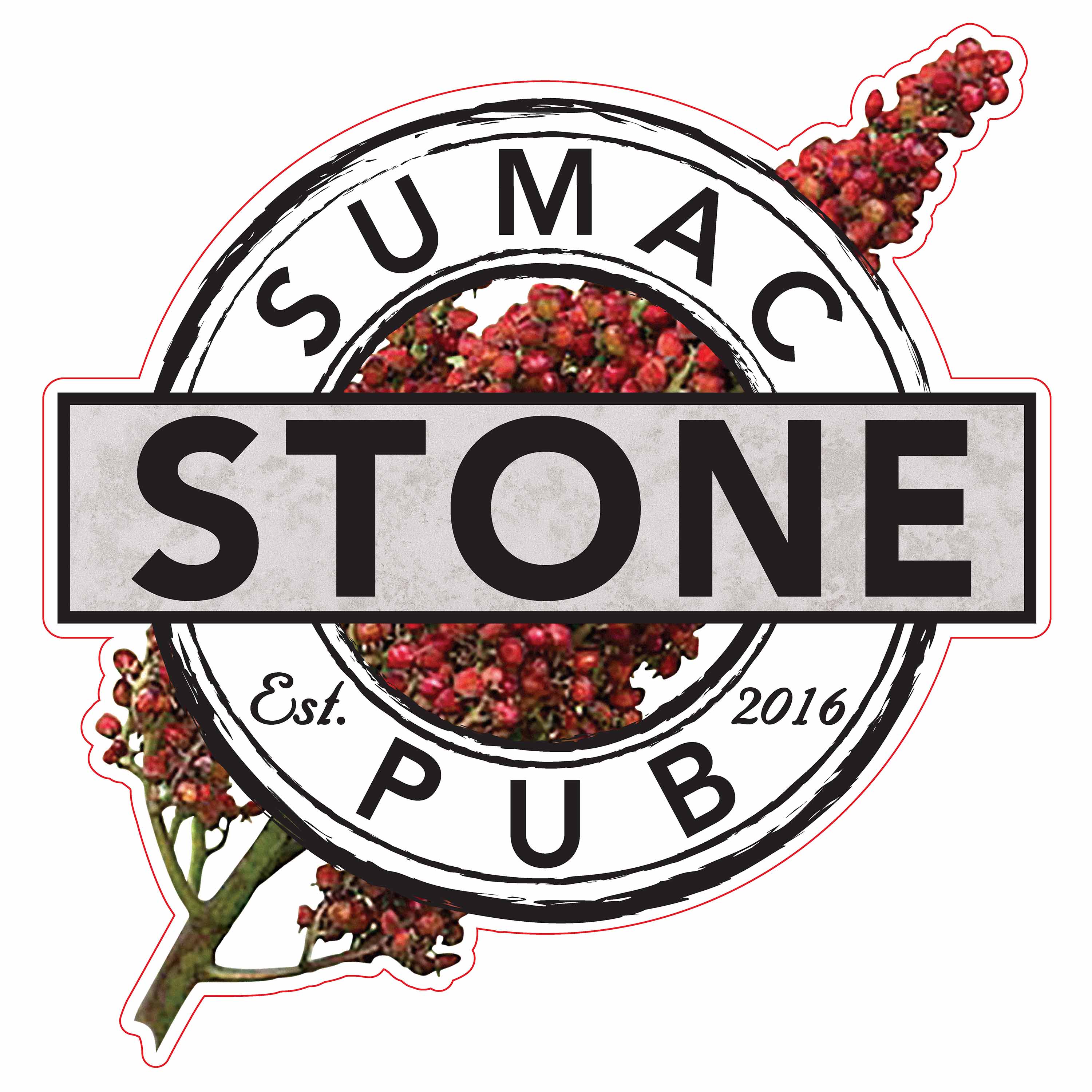 Image of a created dieline Boneck did for a sumac stone pub